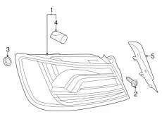 Фонарь задний VAG 8V5945096C