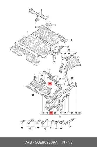 Соединительный элемент 5QE803509A VAG