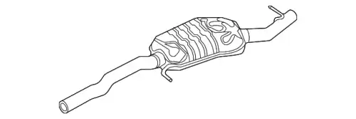 Средний глушитель 80A253409J VAG