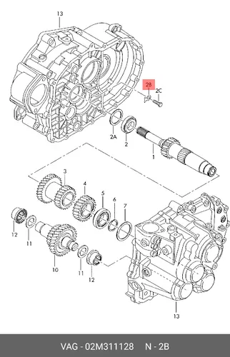 Стопорная пластина 02M311128 VAG