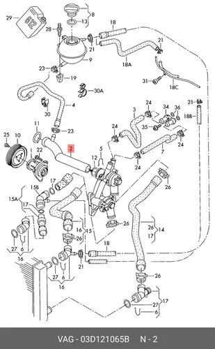 03D121065B PIPE VAG
