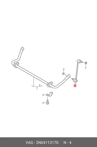 Рычаг подвески VAG 2N0411317D
