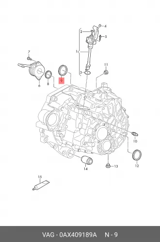 Кольцо уплотнительное автомобильное VAG 0AX409189A