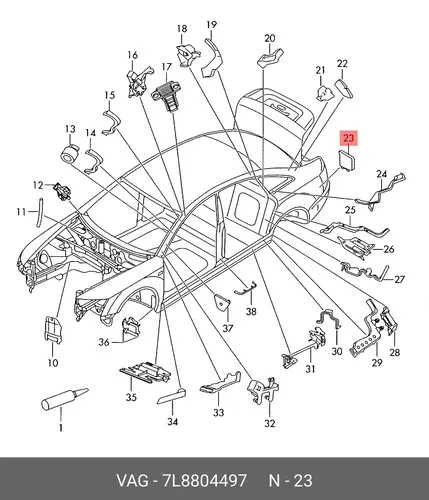 Уплотнитель 7L8804497 VAG