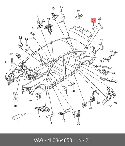 Уплотнитель 4L0864650 VAG
