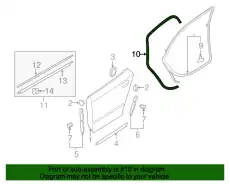 Уплотнитель двери 8H0837912E VAG