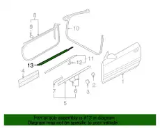Уплотнитель двери 8H0837477B VAG
