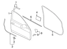 Уплотнитель двери внутри 5G3867912A VAG