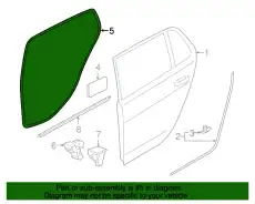 Уплотнитель двери внутри 5G9867913A VAG
