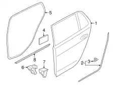 Уплотнитель двери внутри 5G9867913A VAG