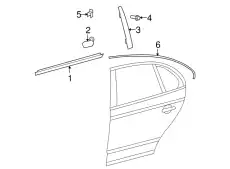 Уплотнитель двери, хром 1K5839476D2ZZ VAG