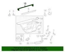 Уплотнитель двери, чёрный 3C8839471C5AP VAG