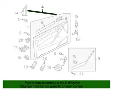 Уплотнитель двери, чёрный 5K4837480B5AP VAG