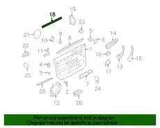 Уплотнитель двери, чёрный 1K4837471E5AP VAG