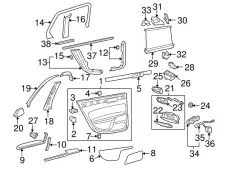 Уплотнитель двери, чёрный satinschwarz 3D7839472B41 VAG