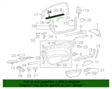 Уплотнитель двери, чёрный satinschwarz 3D4837471BB41 VAG