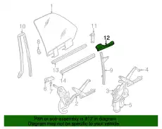 Уплотнитель для главной стойки, чёрный satinschwarz 1E0871455B41 VAG