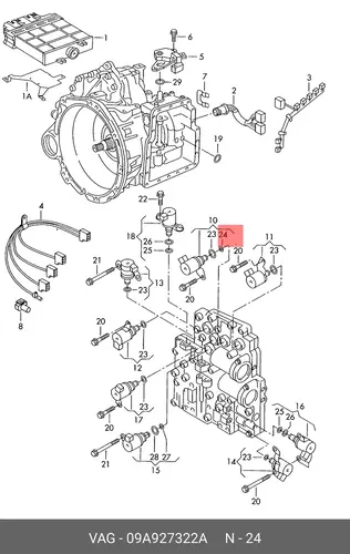 Уплотнительное кольцо 09A927322A VAG