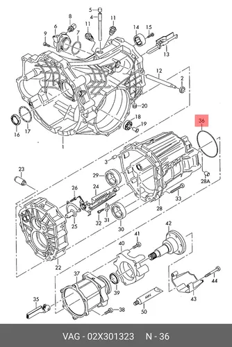 Уплотнительное кольцо 02X301323 VAG