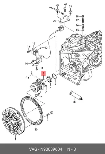 Уплотнительное кольцо N90039604 VAG