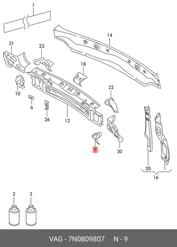 Усилитель 7N0809807 VAG