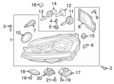 Фара VAG 5GM941753D