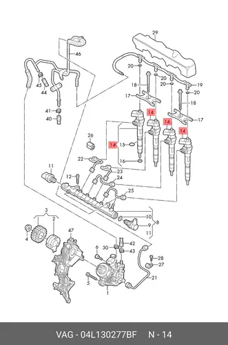 04L130277BF Форсунка VAG