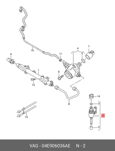 Форсунка 04E906036AE VAG