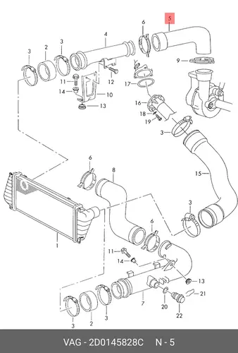Шланг соединительный 2D0145828C VAG