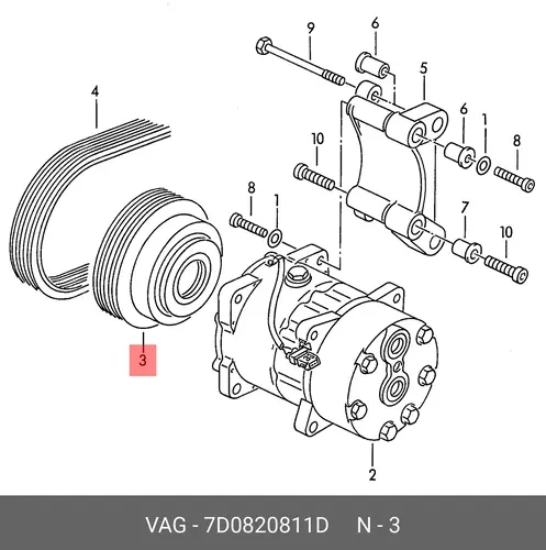 Электромагнитная муфта 7D0820811D VAG