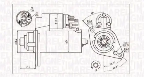 Стартер MAGNETI MARELLI 063721293010