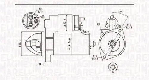 Стартер MAGNETI MARELLI 063721410010
