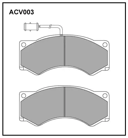 Тормозные колодки дисковые ALLIED NIPPON ACV003
