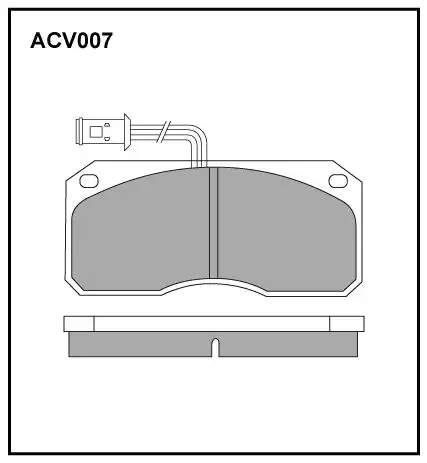 Тормозные колодки дисковые ALLIED NIPPON ACV007