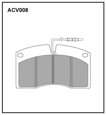 Тормозные колодки дисковые ALLIED NIPPON ACV008