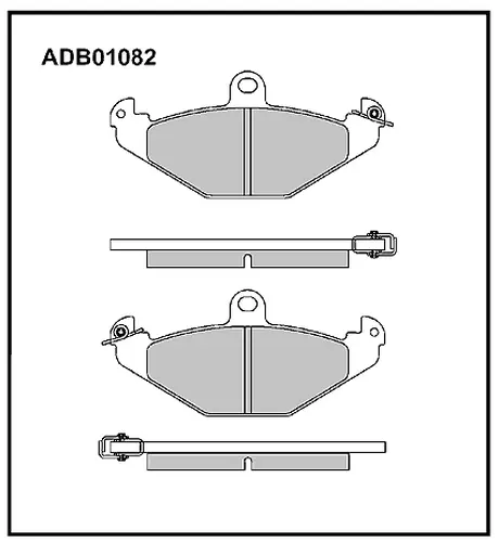 Тормозные колодки дисковые ALLIED NIPPON ADB01082