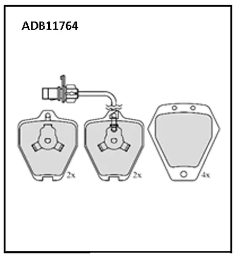 Тормозные колодки дисковые передняя ось ALLIED NIPPON ADB11764