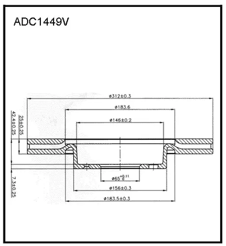 Тормозной диск ALLIED NIPPON ADC1449V