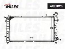 Радиатор системы охлаждения двигателя MILES ACRM125