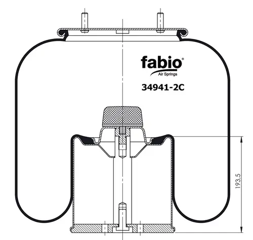 Пневмоподушка со стаканом 34941-2C FABIO