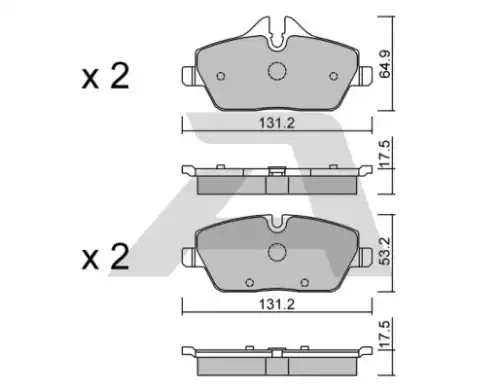 Тормозные колодки дисковые AISIN BPMI1001