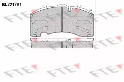 Тормозные колодки дисковые FTE BL2212A1