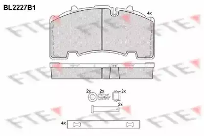 Тормозные колодки дисковые FTE BL2227B1