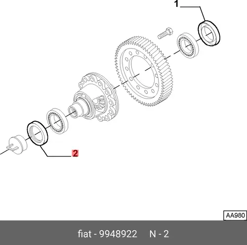 Сальник КПП FIAT 9948922 LANCIA