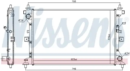 Радиатор кондиционера (конденсатор) NISSENS 606148