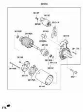 Втягивающее реле стартера 361202B510 HYUNDAI