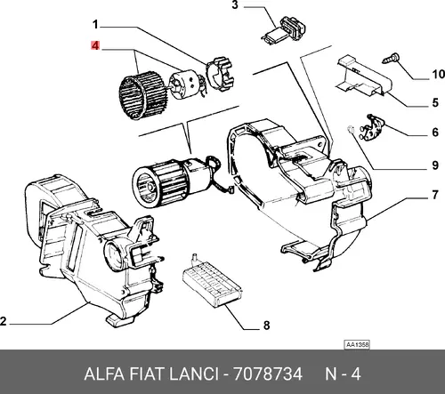 Вентилятор отопителя ALFA ROMEO 7078734