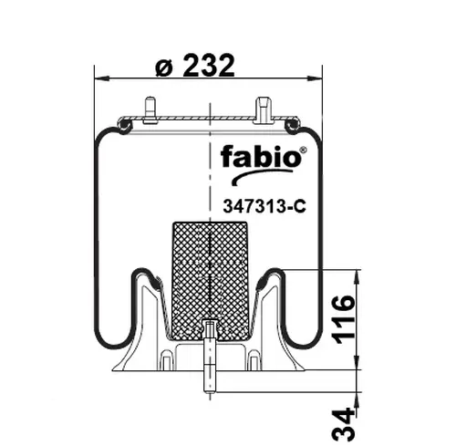 Пневмобаллон Iveco (в сборе) 347313-C FABIO