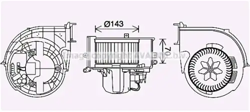 Вентилятор отопителя AVA BW8574