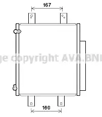 Радиатор кондиционера (конденсатор) AVA DU5075D